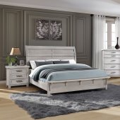 Levi Bedroom Set 5Pc in White Oak by Global