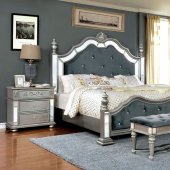 Azha Bedroom Set CM7194 in Silver & Charcoal w/Options