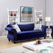 Jolanda Sofa CM6159BL in Blue Fabric w/Options