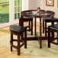 Crystal Cove I CM3321PT-5PK Counter Height Dinette Set in Walnut