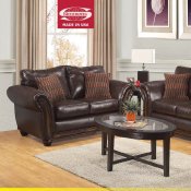 Dark Brown Bonded Leather Emerson 50425 Sofa w/Options by Acme