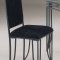 Black Metal Base Glass Top Stylish Contemporary Dinette