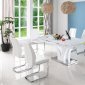 414DT Dining Table in White by American Eagle w/Optional Items