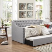 Tulney 4966 Daybed in Grey Fabric by Homelegance w/Trundle