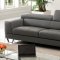 S879 Sofa in Dark Gray Leather by Pantek w/Options