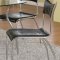 Clear Glass Top Modern 5Pc Dining Set w/Shelf & Black Chairs