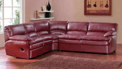 Leather Furniture Sofas on Burgundy Leather Sectional Sofa At Furniture Depot