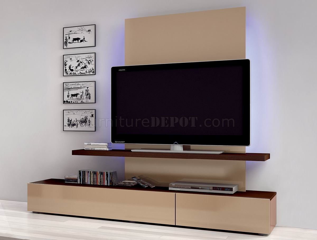 Wenge & Cream Two-Tone Finish Modern Entertainment Unit