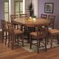 Medium Oak Finish Classic Counter Height Dining Set w/Options