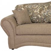 Tan Fabric Traditional Loveseat & Sofa Set w/Optional Chair