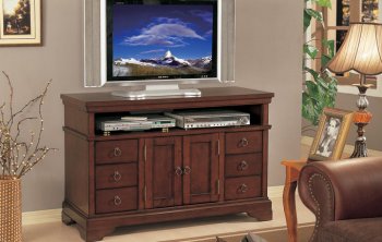 Dark Cherry Finish Plasma or LCD TV Stand w/Storage Cabinets [PXTV-F4703]