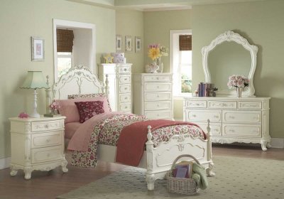 Cinderella Bedroom 1386 in Off White by Homelegance w/Options
