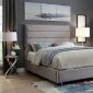 Gillian Bed CM7262GY in Warm Gray & Chrome Accents