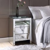 Malish Accent Table 97685 in Mirrored by Acme