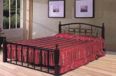 Finishing Wood Furniture on Finish Wood   Metal Classic Transitional Bed W Posts At Furniture