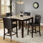 Counter Height Faux Marble Top Modern Dining Table w/Options