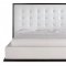 White Full Leather Ludlow Bed with Oversized Tufted Headboard