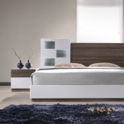 Sanremo A Bedroom in White & Walnut by J&M w/Optional Casegoods