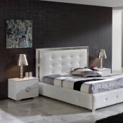 White Modern Bedroom w/Oversized Headboard & Optional Items