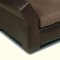Contemporary Vinyl Leather & Mocha Micro Suede Sectional