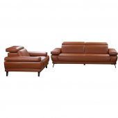 Mercer Sofa in Adobe Orange Leather by Beverly Hills w/Options