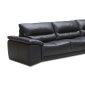Romeo Sectional Sofa in Black Premium Leather by J&M