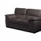 Amely 436002 Sofa & Loveseat in Brown Half Leather by New Spec