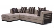 Beige Fabric 8122 Modern Sectional Sofa