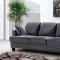 Ferrara Sofa 655 in Grey Velvet Fabric w/Optional Items