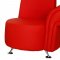 Single Chair in Red Leatherette by Whiteline Imports