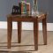 Medium Brown Cherry Contemporary 3PC Table Set w/Marble-like Top