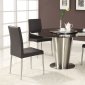 Black Marble Round Top Modern Dining Table