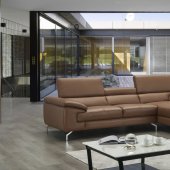 A973b Sectional Sofa in Caramel Premium Leather by J&M