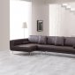 Bruno Sectional Sofa in Espresso Premium Leather by J&M