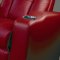 Red Leatherette Home Theater Recliners w/Adjustable Headrests