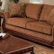 Tobacco Fabric Traditional Sofa & Loveseat Set w/Optional Items