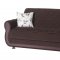 Argos Colins Brown Sofa Bed & Loveseat Set in Fabric by Istikbal