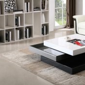 CW01 Rotary Coffee Table in White/Grey/Dark Grey Lacquer