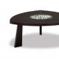Wenge Matte Finish Contemporary Coffee Table W/Glass Inlay