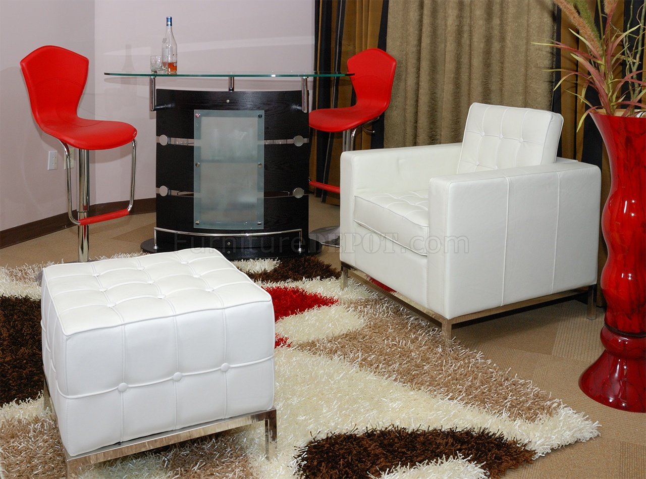 complete living room furniture sets on White Full Leather 3pc Living Room Set W Free Ottoman At Furniture