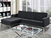 Loft Sectional Sofa in Dark Gray Fabric by Modway