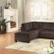 Emilio Sectional Sofa 8367CH in Chocolate Fabric by Homelegance