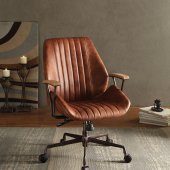 Hamilton Office Chair 92413 in Cocoa Top Grain Leather by Acme
