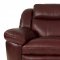 8550 Sonora Sofa & Loveseat in Burgundy Set by Leather Italia