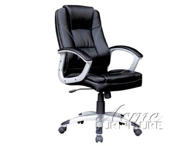 Black Leatherette Brando Modern Office Chair By Acme