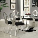 Orla CM3726T Dining Room 7Pc Set in Metal & Glass