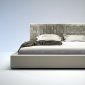 MD335 Madison Bed by Modloft in Wind Chime Grey Bonded Leather