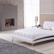 Kiro Bed White & Black Leatherette by American Eagle