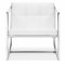 Set of 2 Carbon Chairs by Zuo in White Leatherette