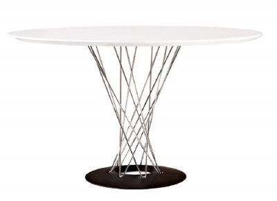 Harmony Dining Table w/White Glass Top by J&M